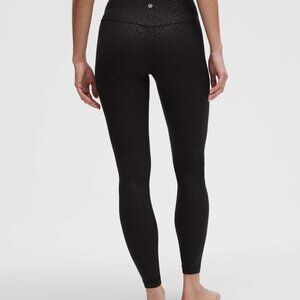 Lululemon Align High-Rise Pant 28" Leopard Daisy Emboss Black NWT